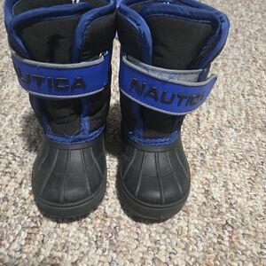 Nautica Toddler Black and Blue Rain Boots